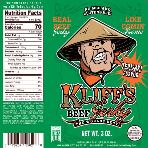 Kliff's Beef Jerky Teriyaki - Image 2