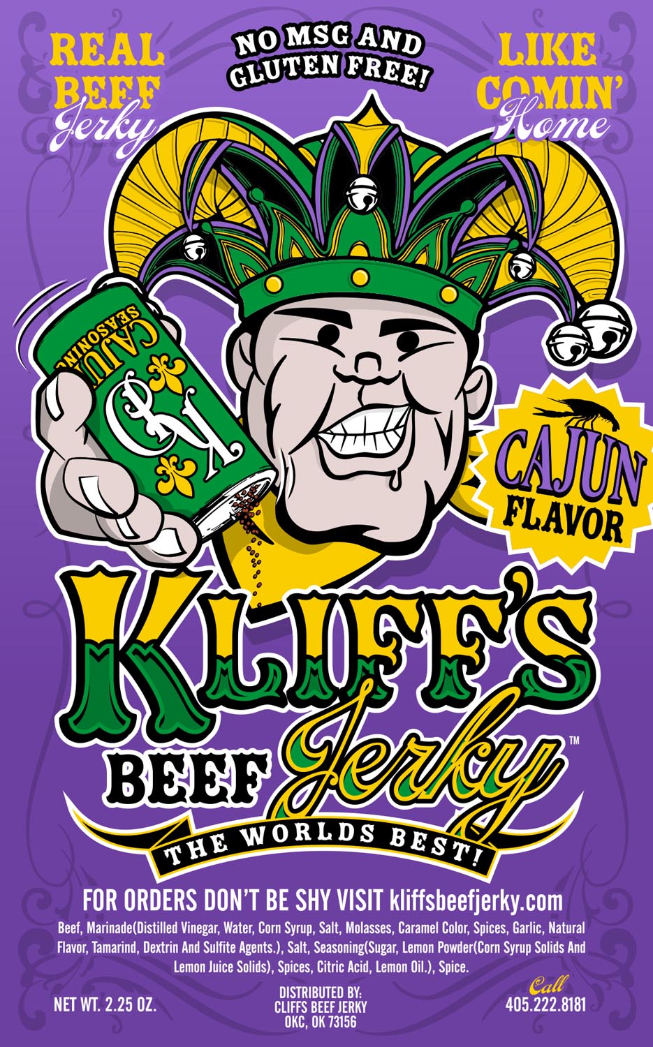 Kliff's Beef Jerky Cajun Case
