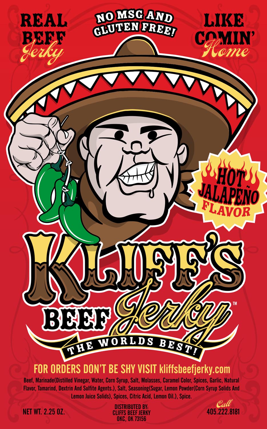 Kliff's Beef Jerky Jalepeno Hot Case